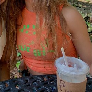 orange urban outfitters tank top